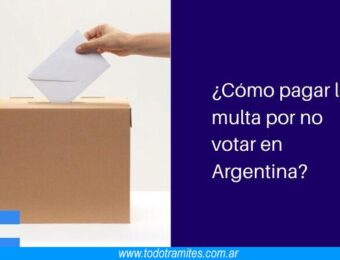 Cómo pagar la multa por no votar en Argentina