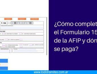 Cómo completar el Formulario 155 de la AFIP y dónde se paga