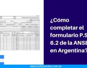 Cómo completar el formulario P.S 6.2 de la ANSES en Argentina