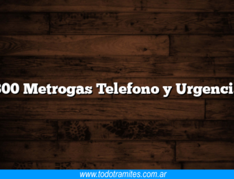 0800 Metrogas Telefono y Urgencias