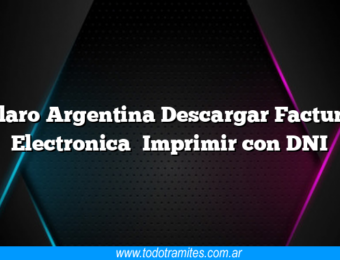 Claro Argentina Descargar Factura Electronica Imprimir con DNI