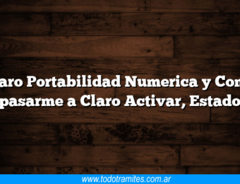 Claro Portabilidad Numerica y Como pasarme a Claro Activar, Estado
