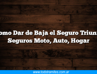 Como Dar de Baja el Seguro Triunfo Seguros Moto, Auto, Hogar