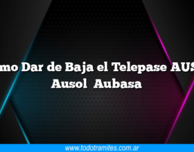 Como Dar de Baja el Telepase AUSA Ausol Aubasa