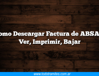Como Descargar Factura de ABSA y Ver, Imprimir, Bajar