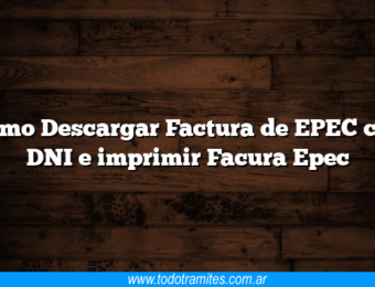 Como Descargar Factura de EPEC con DNI e imprimir Facura Epec