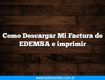 Como Descargar Mi Factura de EDEMSA e imprimir