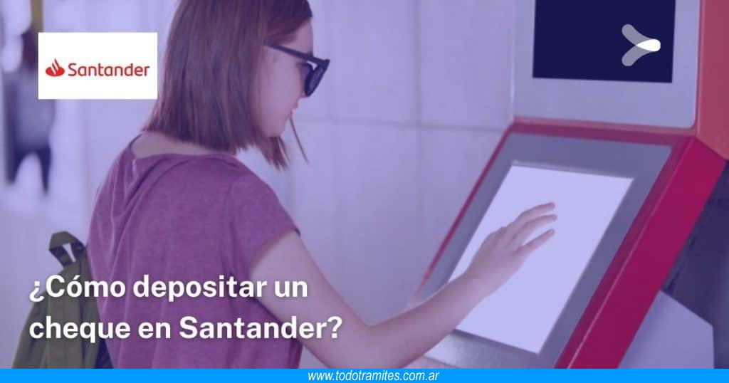 Cómo depositar un cheque en Santander