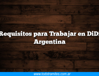 Requisitos para Trabajar en DiDi Argentina