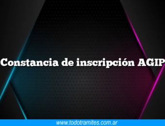 Constancia de inscripción AGIP
