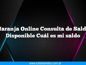 Naranja Online Consulta de Saldo Disponible Cuál es mi saldo