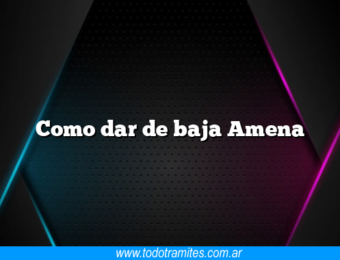 Como dar de baja Amena