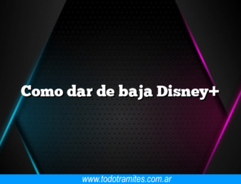 Como dar de baja Disney+