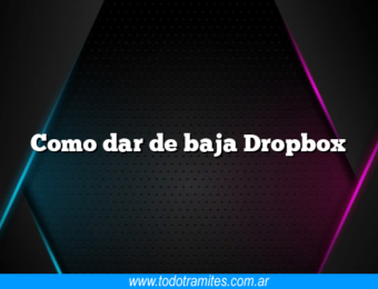 Como dar de baja Dropbox