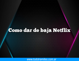 Como dar de baja Netflix