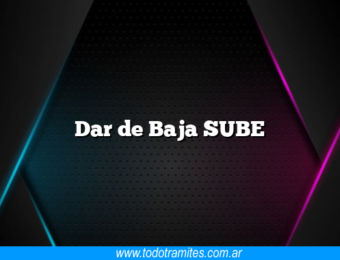 Dar de Baja SUBE