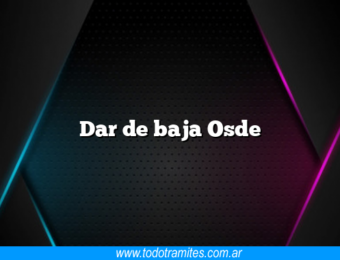 Dar de baja Osde