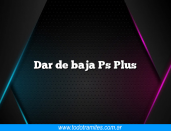 Dar de baja Ps Plus