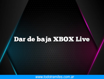 Dar de baja XBOX Live