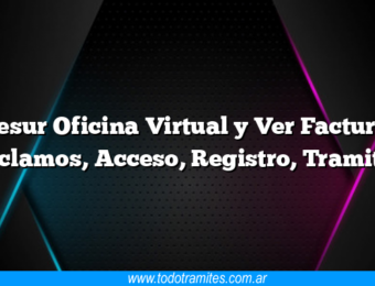 Edesur Oficina Virtual y Ver Facturas, Reclamos, Acceso, Registro, Tramites