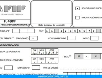 Formulario 460/F y Solicitud de tú CUIT