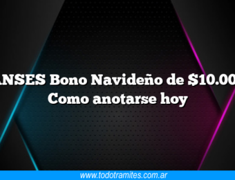 ANSES Bono Navideño de $10.000 Como anotarse hoy