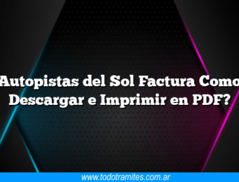 Autopistas del Sol Factura Como Descargar e Imprimir en PDF?