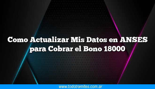 Como Actualizar Mis Datos en ANSES para Cobrar el Bono 18000 - Tramites ...