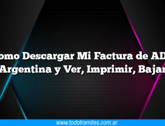 Como Descargar Mi Factura de ADT Argentina y Ver, Imprimir, Bajar