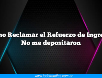 Como Reclamar el Refuerzo de Ingresos No me depositaron