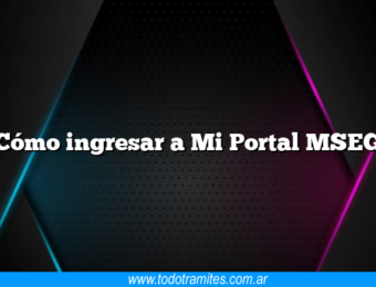 Cómo ingresar a Mi Portal MSEG