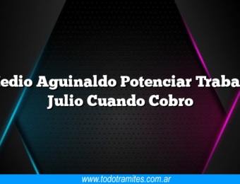Medio Aguinaldo Potenciar Trabajo Julio Cuando Cobro