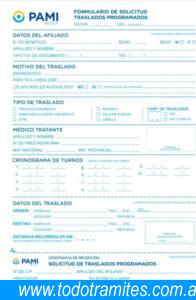 Planilla Traslado PAMI