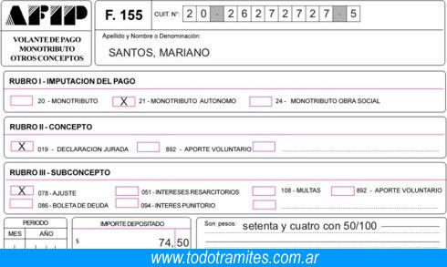Conoce Como Completar El Formulario 155 De AFIP 2 Cómo completar el Formulario 155
