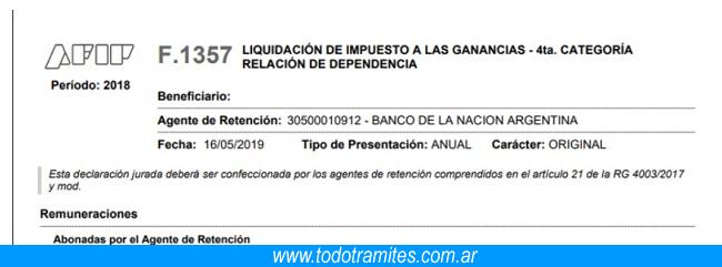 Cuál es el Formulario 1357