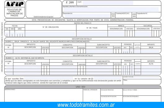 Cuál es el Formulario 399
