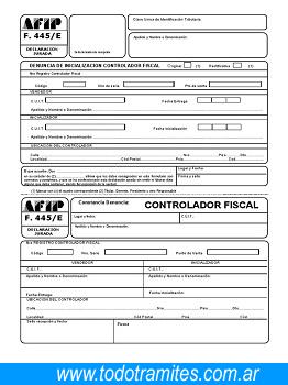 Cuál es el Formulario 445 E