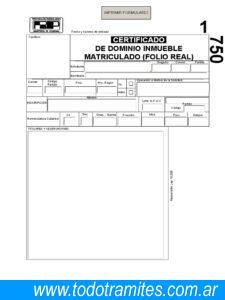 Obtén Un Certificado De Dominio Del Automotor O De Un Bien Inmueble 2 certificado ejemplo